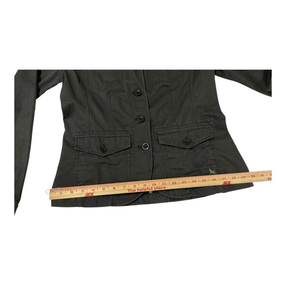 Eddie Bauer Women's Utility Jacket, Size 4, Charcoal Black Multi-Flap Pockets - Picture 9 of 16